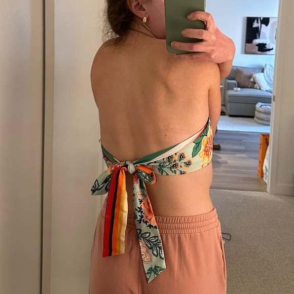 Sophia Bandana Top in Mint Floral - Picture 4 of 7